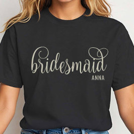 Trendig brudtjej T-shirt med Off-White-skrift