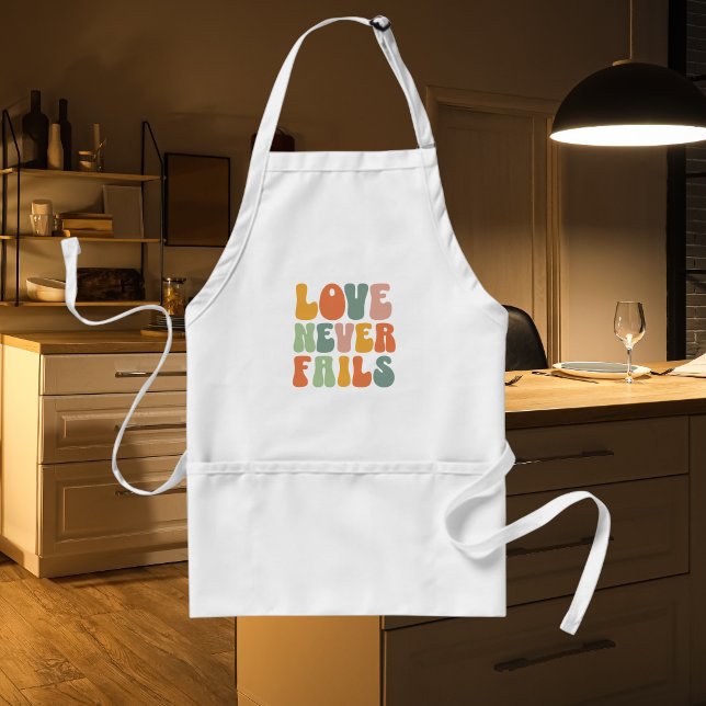 Trendig bubbeltypografi Kärlek Förkläde ( Fun FAMILY Kitchen Apron)