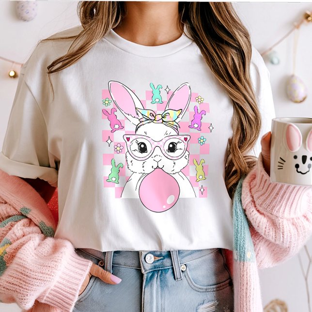 Trendig Bubblegum Bunny Påsk; Cute Pastel T Shirt (Skapare uppladdad)