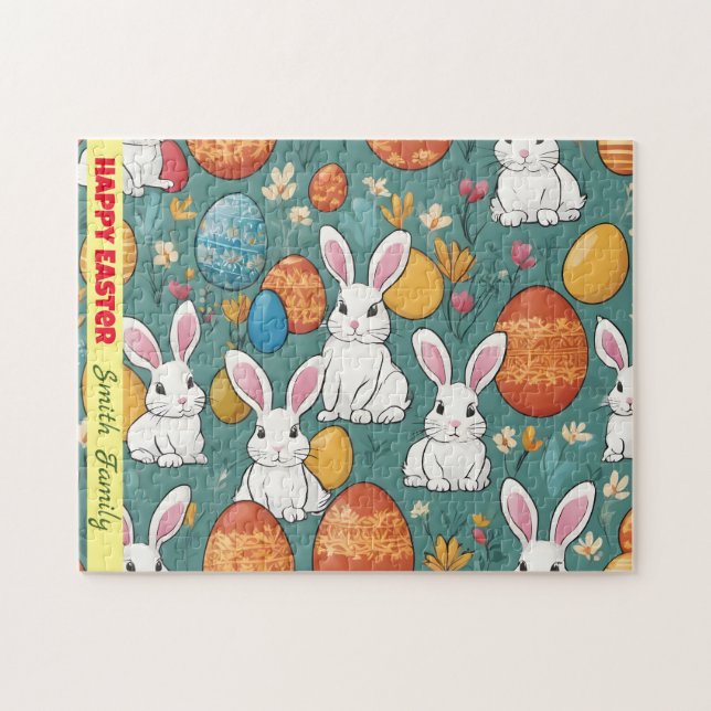 Trendig Bunny Påsk Collection Pussel (Horisontell)