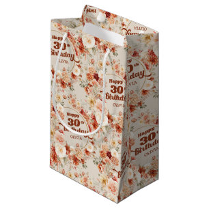 Trendig  burgundisk blommigt 30års födelsedag