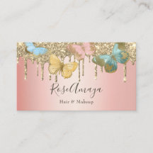 Trendig Butterfly Guld Glitter Rosa Beauty Industr