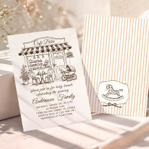 Trendig Café Bebe Fransk Kaffebar Baby Shower