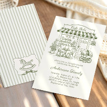 Trendig Café Bebe Fransk Kaffebar Baby Shower