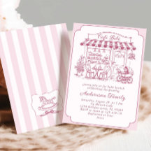 Trendig Café Bebe Fransk Kaffebar Baby Shower