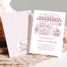 Trendig Café Bebe Fransk Kaffebar Baby Shower