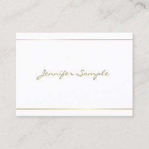 Trendig Calligraphy Guld Script Glam Luxury Design Visitkort