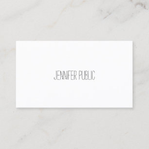 Trendig Calligraphy Text Elegant Clean Plain Moder Visitkort