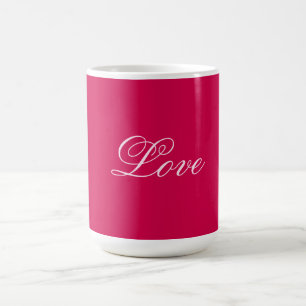 Trendig Carmine Background Kärlek Bröllop Kaffemugg