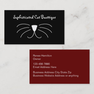 Trendig Cat Boutique Snyggt Affärskort Visitkort