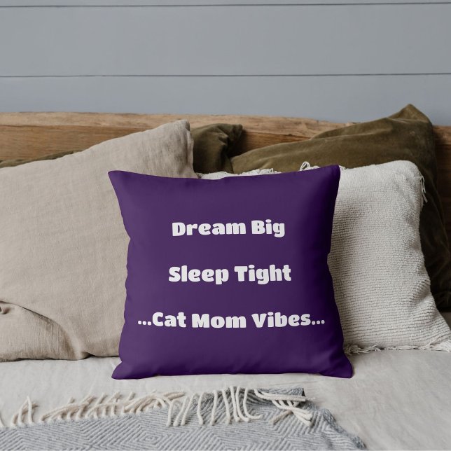 Trendig Cat Mamma Funny Quote Cute Coola Modern Li Kudde (Skapare uppladdad)