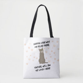 Trendig Cat Tote Bag Tygkasse