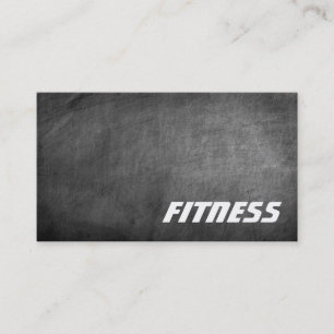 Trendig Chalkboard Grått Fitness Sport Affärskort Visitkort