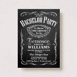 Trendig Chalkboard Typography Bachelor Party Inbjudningar<br><div class="desc">Trendiget Chalkboard Typography Bachelor Party-inbjudningar.</div>