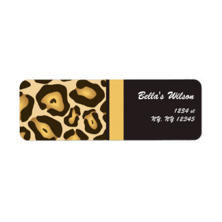 trendig cheetah Returadressetikett Returadress Etikett