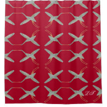 Trendig Cherry Red Modern Chic Crane-fåglar