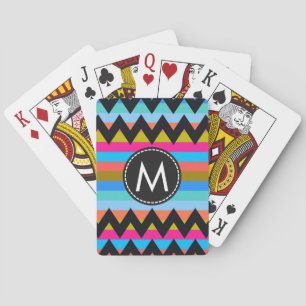Trendig Chevron Rand Mönster #4 Casinokort