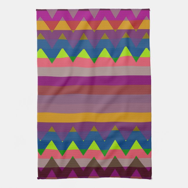 Trendig Chevron Rand Mönster #6 Kökshandduk (Vertikal)