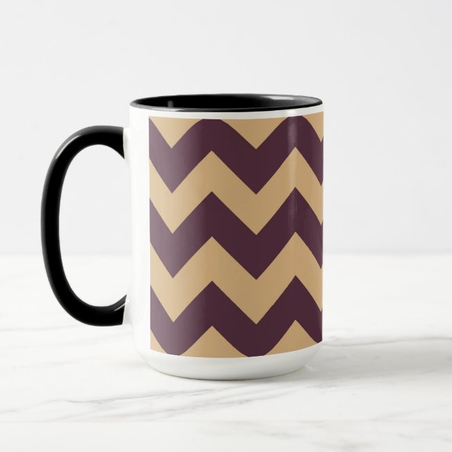 Trendig Chevron Zigzag Mönster 2 Mugg (Vänster)