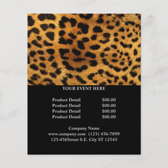 trendig chic av  av mönster brun leopard flygblad (Framsidan)