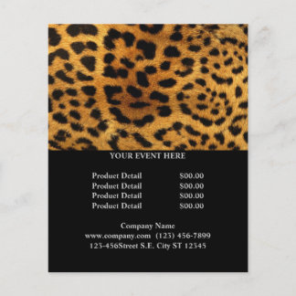 trendig chic av av mönster brun leopard flygblad