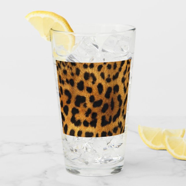 trendig chic av  av mönster brun leopard glaskopp (Framsida Ice)