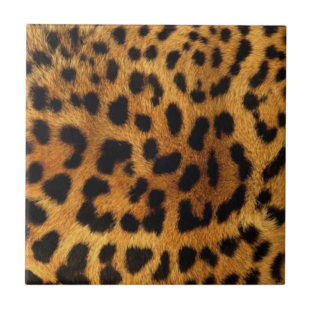 trendig chic av  av mönster brun leopard kakelplatta (Framsidan)