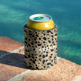 Trendig Chic Brown Beige Leopard Spots Mönster Nam