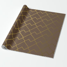 Trendig Chic Geometrisk Guldbrun
