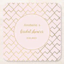 Trendig chic geometrisk gyllene rosa