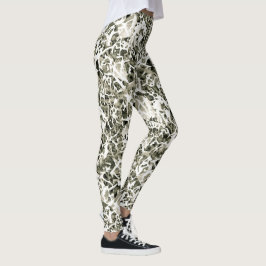 Trendig Chic LavishlyOn Winter White Camo Leggings