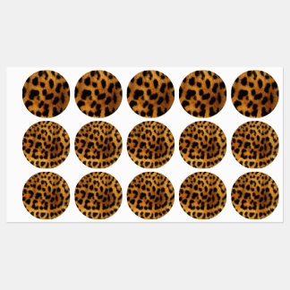 trendig chic mönster brunleopard klistermärke