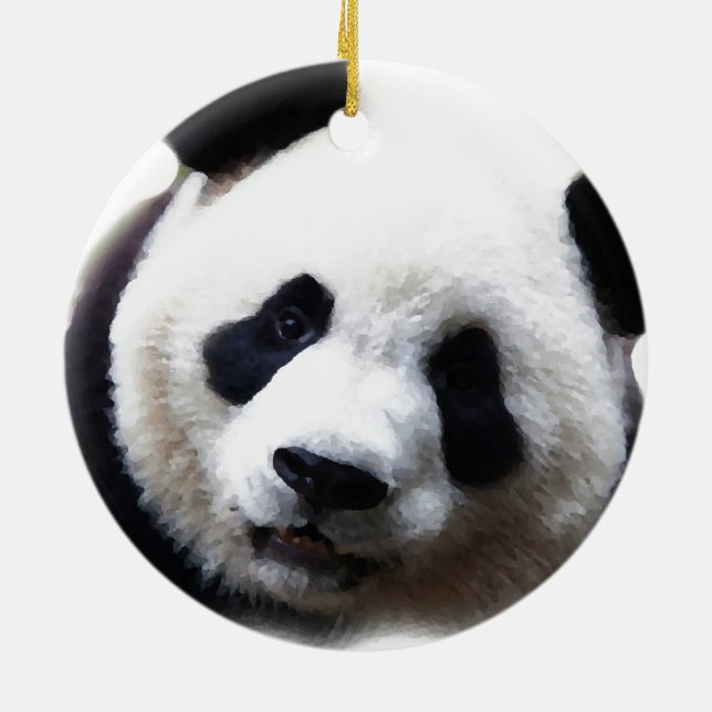 Trendig Chic Panda Julgran Ornament (Baksidan)