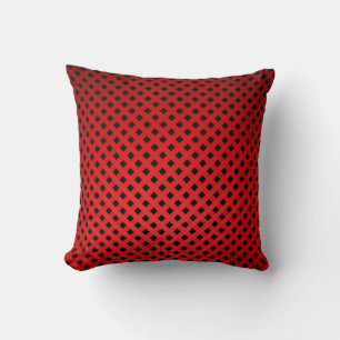 Trendig & Chic Red & Black Rand Mönster Kudde