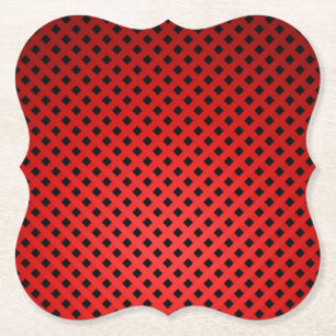 Trendig & Chic Red & Black Rand Mönster Underlägg Papper