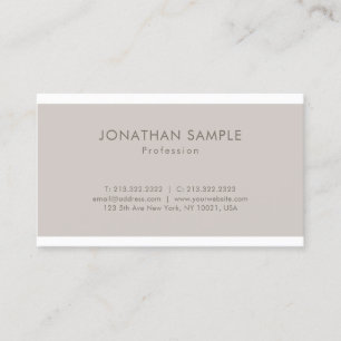 Trendig Chic Sleek Graphic Design Modern Plain Lux Visitkort