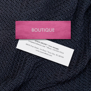 Trendig Chic Texturerad Rosa Mode Boutique Mini Visitkort