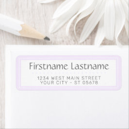 Trendig Chic Vit Enkel Stiliserad Typografi Skrift Returadress Etikett