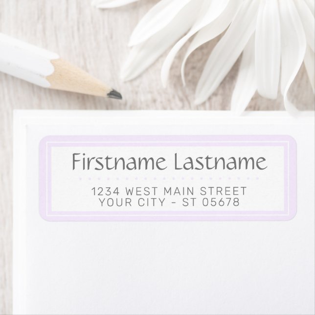 Trendig Chic Vit Enkel Stiliserad Typografi Skript Returadress Etikett (Insitu)