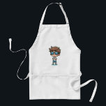 Trendig Chill Kid Förkläde<br><div class="desc">I snyggt,  tecknade figurer sten,  en coola vibe med solglasögon,  en sportig vit t-shirt med blå trim,  matchande kort och sensorer. Trendig Chill Kid har passerat armen och har ett självsäkert smicker och ger dig energi till alla kreativ projekt.</div>