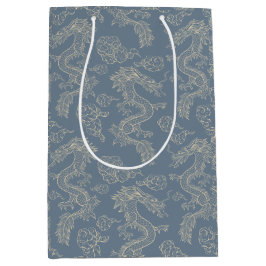 Trendig Chinoiserie Lunar Firande Dragon Guld