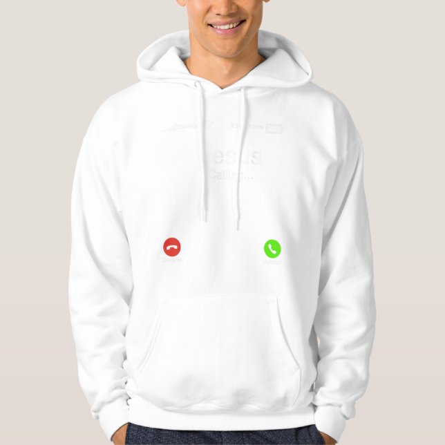 Trendig Christian Graphic Jesus Calling Hoodie (Framsida)