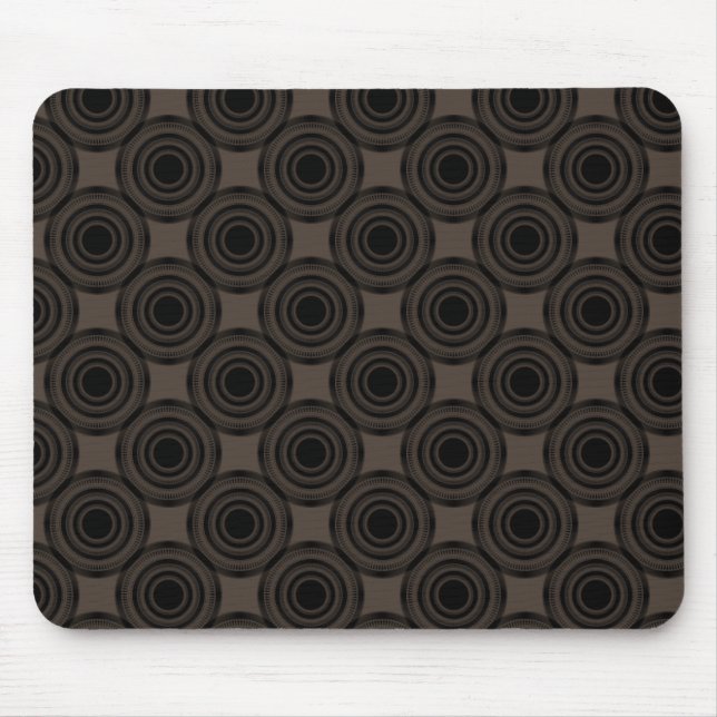 Trendig Circles Mousepad, Mocha Musmatta (Framsidan)