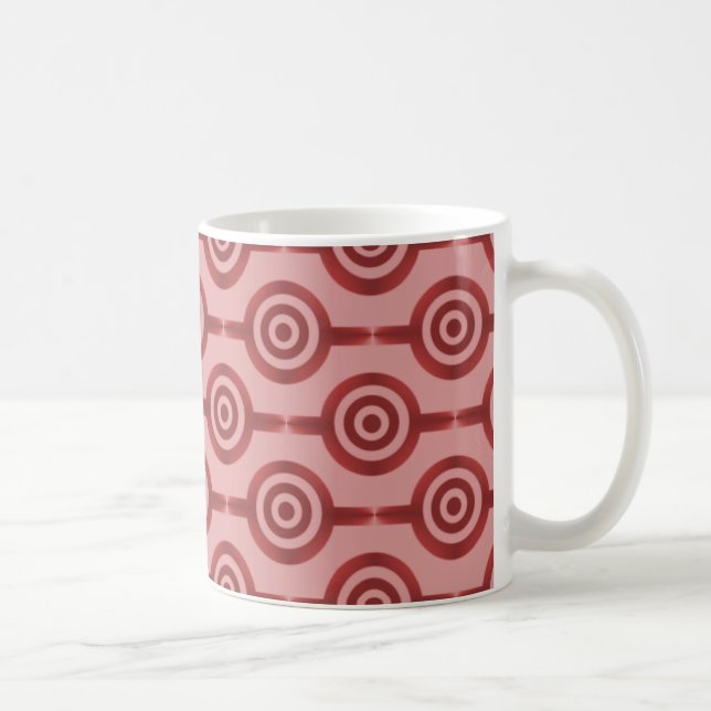 Trendig Circles Mugg, Crimson Red Kaffemugg (Höger)