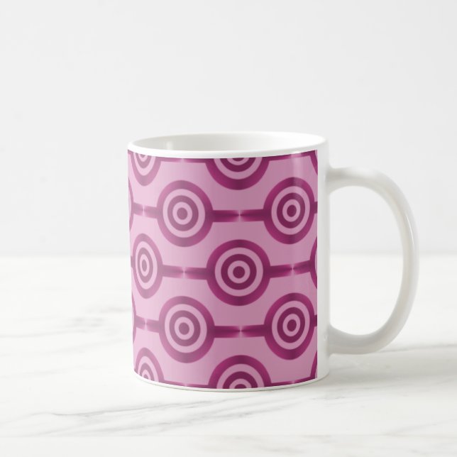 Trendig Circles Mugg, Magenta Kaffemugg (Höger)