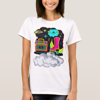 : "Trendig Cloud & Radio Graphic Girls T-Shirt" T Shirt
