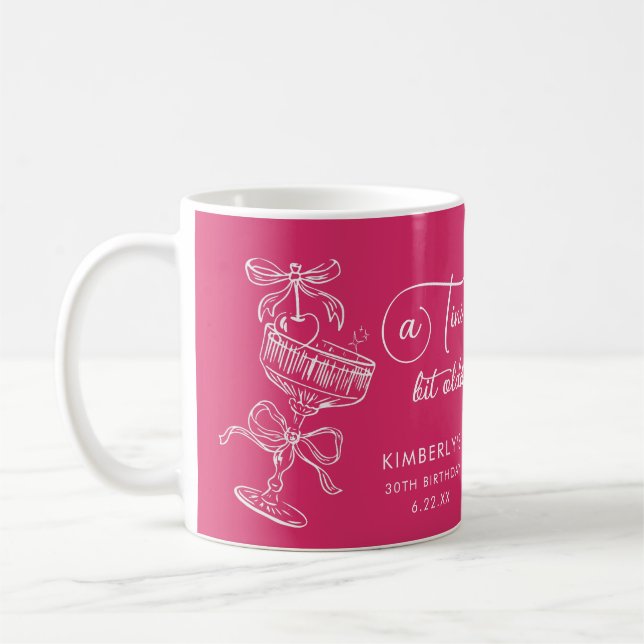 Trendig Cocktail En Tini Bit Äldre 30-årsdag Kaffemugg (Vänster)
