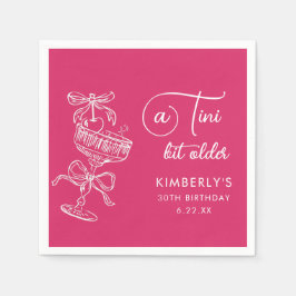 Trendig Cocktail En Tini Bit Äldre 30-årsdag Pappersservett