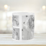 Trendig Collage Family Photo Black & White Initial Frostad Glasmugg<br><div class="desc">Vi presenterar vårt Trendig Collage Fem Family Photo Black & White med Initial i Center. Personlig och snyggt är perfektens sätt att visa familjens omhuldade minnen på ett modernt och elegant sätt. Med ett elegant svart och vitt färg-schema kan du med det här kollaget markera fyra av dina favoritfoton i...</div>