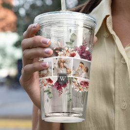 Trendig Collage Family Photo Colorful Flowers Gift Take Away Mugg